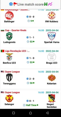 Live Football Score android App screenshot 0