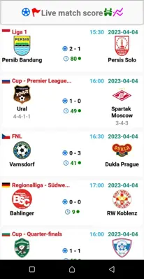 Live Football Score android App screenshot 1